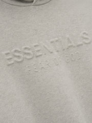Embossed 90s Fit Fleece Hoodie