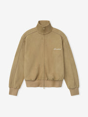 Womens Suede Fleece Signature Vintage Track Jacket