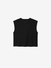 Womens Signature Rib Knit Cropped Top