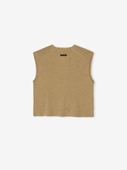 Womens Signature Rib Knit Cropped Top