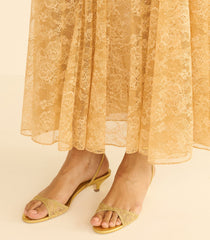 AMRA HEEL -- GOLD LACE