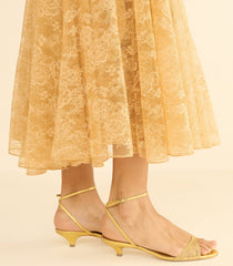 AMRA HEEL -- GOLD LACE