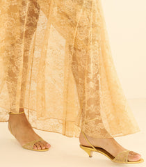 AMRA HEEL -- GOLD LACE