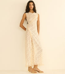 ANABELIA DRESS -- SOFT CAMELLIA