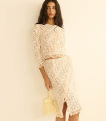 AURELLA SKIRT -- SOFT CAMELLIA