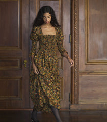 BIJOU DRESS -- NOIR RÊVE DES JARDINS