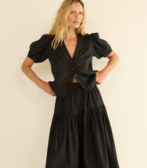 BRIGITTA TOP -- BLACK