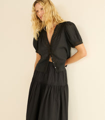 BRIGITTA TOP -- BLACK