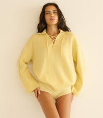BURKE CASHMERE SWEATER -- WILD HONEYSUCKLE