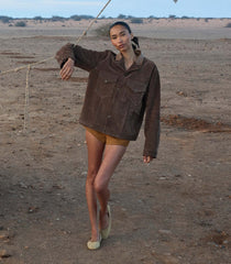 CARSON SUEDE JACKET -- SABLE