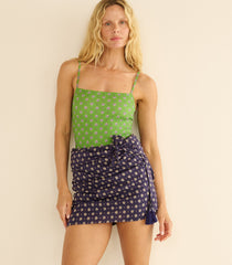 CASCAIS SARONG -- NAVY CADIZ FOULARD