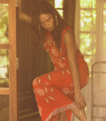 CHANDRA DRESS -- ORANGE CITRINE