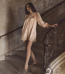 CICELY DRESS -- PEACH SORBET