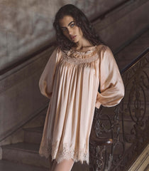 CICELY DRESS -- PEACH SORBET