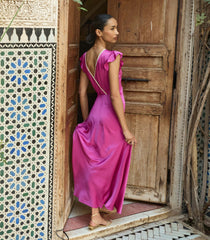 CORINA DRESS -- MAGENTA