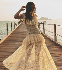 COSTINE DRESS -- VANILLA