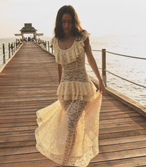 COSTINE DRESS -- VANILLA