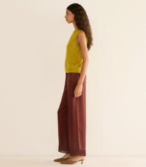 DAMIA CASHMERE VEST -- ANTIQUE MOSS