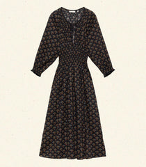 DELFINA DRESS -- DELPHINIUM FLORAL