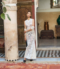 EVANGELINE DRESS -- PEARL
