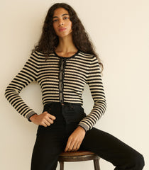 EVERLYN CARDIGAN -- SIDONIE STRIPE
