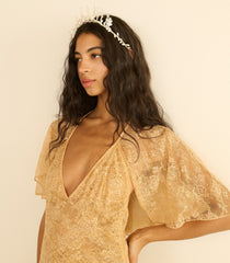 FAYE TIARA -- ANTIQUE PEARL