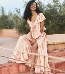 FLORIETTE TOP -- PEACH SORBET