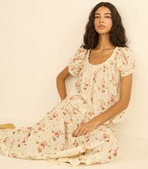 FREDERICA TOP -- BLANC PRAIRIE ROSE