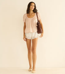 FREDERICA TOP -- BLUSH
