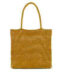 GRANDE MARION TOTE -- MUSTARD CHAMBIRA