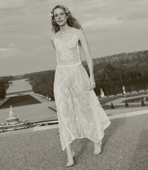 HANDKERCHIEF ANNIVERSARY DRESS -- SALT