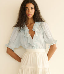 HENRI TOP -- ALICE BLUE