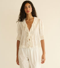 HENRI TOP -- SALT EYELET
