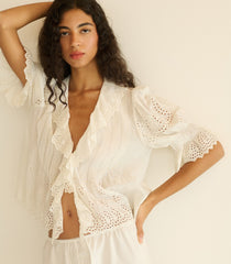 HENRI TOP -- SALT EYELET