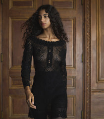 HYACINTHE DRESS -- BLACK