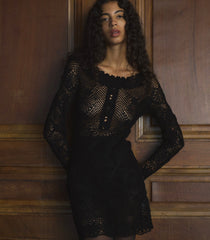 HYACINTHE DRESS -- BLACK