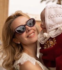 DÔEN BY GARRETT LEIGHT INGÉNUE SUNGLASSES -- LIPSTICK