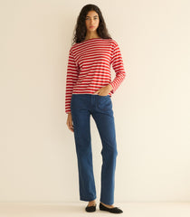 IRENE TEE -- ROUGE BRETON STRIPE