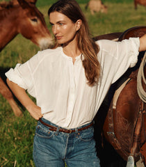 THE JANE BLOUSE -- SALT