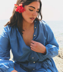 JULIET TUNIC DRESS -- SANTORINI BLUE