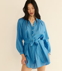 JULIET TUNIC DRESS -- SANTORINI BLUE