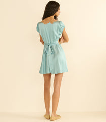 JUNIA DRESS -- DEEP AQUAMARINE