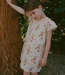 LISI DRESS -- BLANC PRAIRIE ROSE
