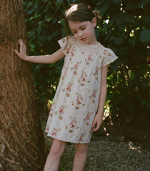 LISI DRESS -- BLANC PRAIRIE ROSE