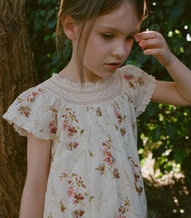 LISI DRESS -- BLANC PRAIRIE ROSE