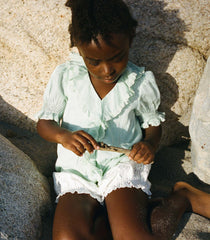 LITTLE HENRI TOP -- SEAFOAM
