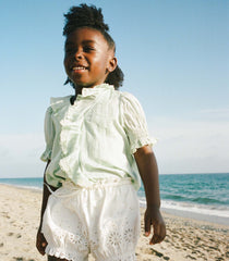 LITTLE HENRI TOP -- SEAFOAM
