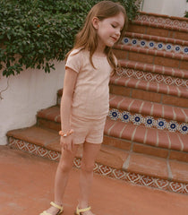 LITTLE VIVI TEE -- PEACH SORBET