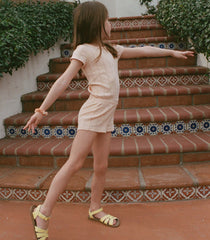 LITTLE VIVI TEE -- PEACH SORBET