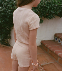LITTLE VIVI TEE -- PEACH SORBET